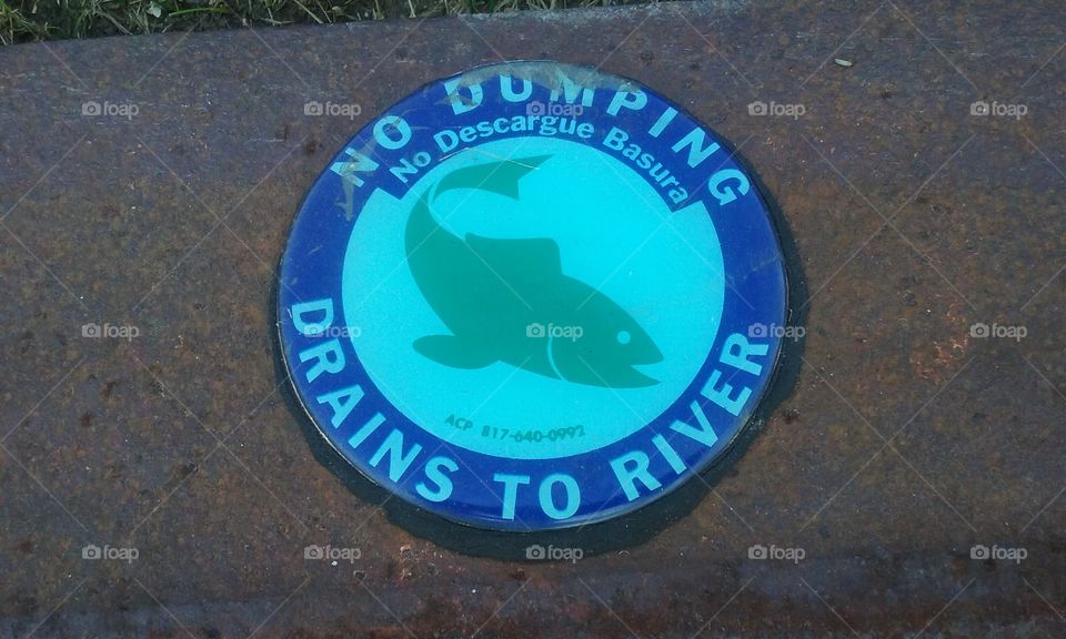 No dumping drain logo