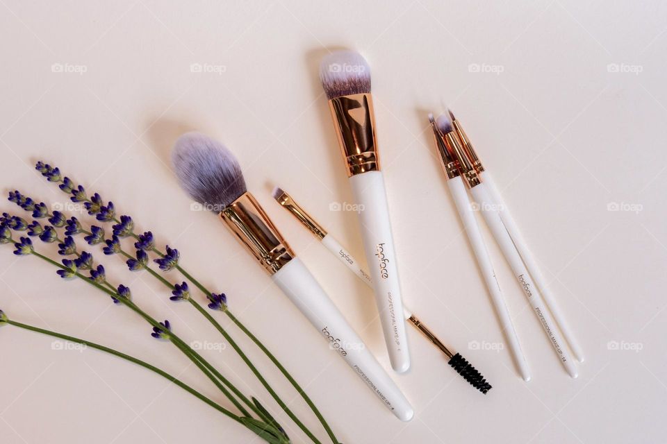 Topface makeup brushes and lavender 