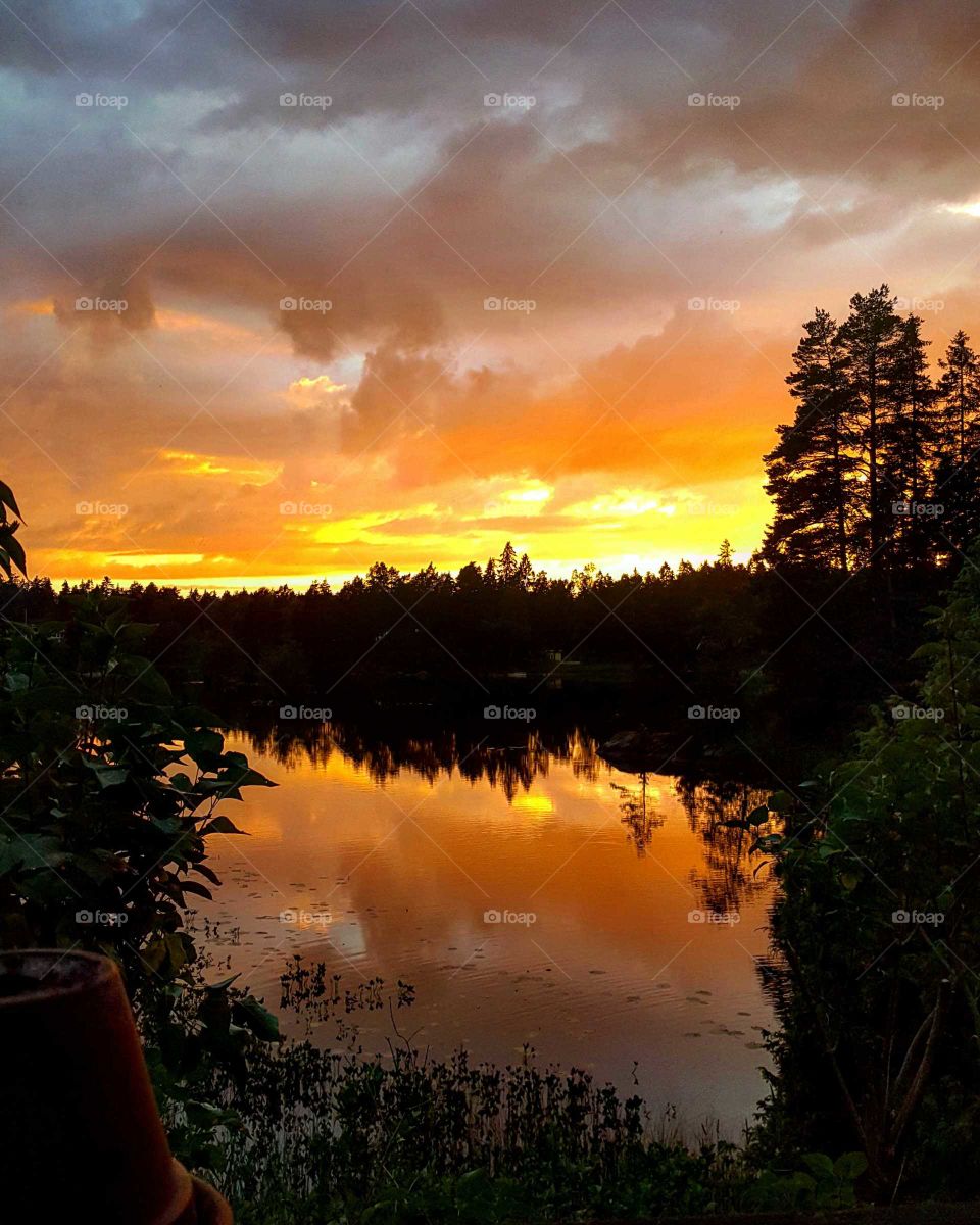 Sunset in Öresjö