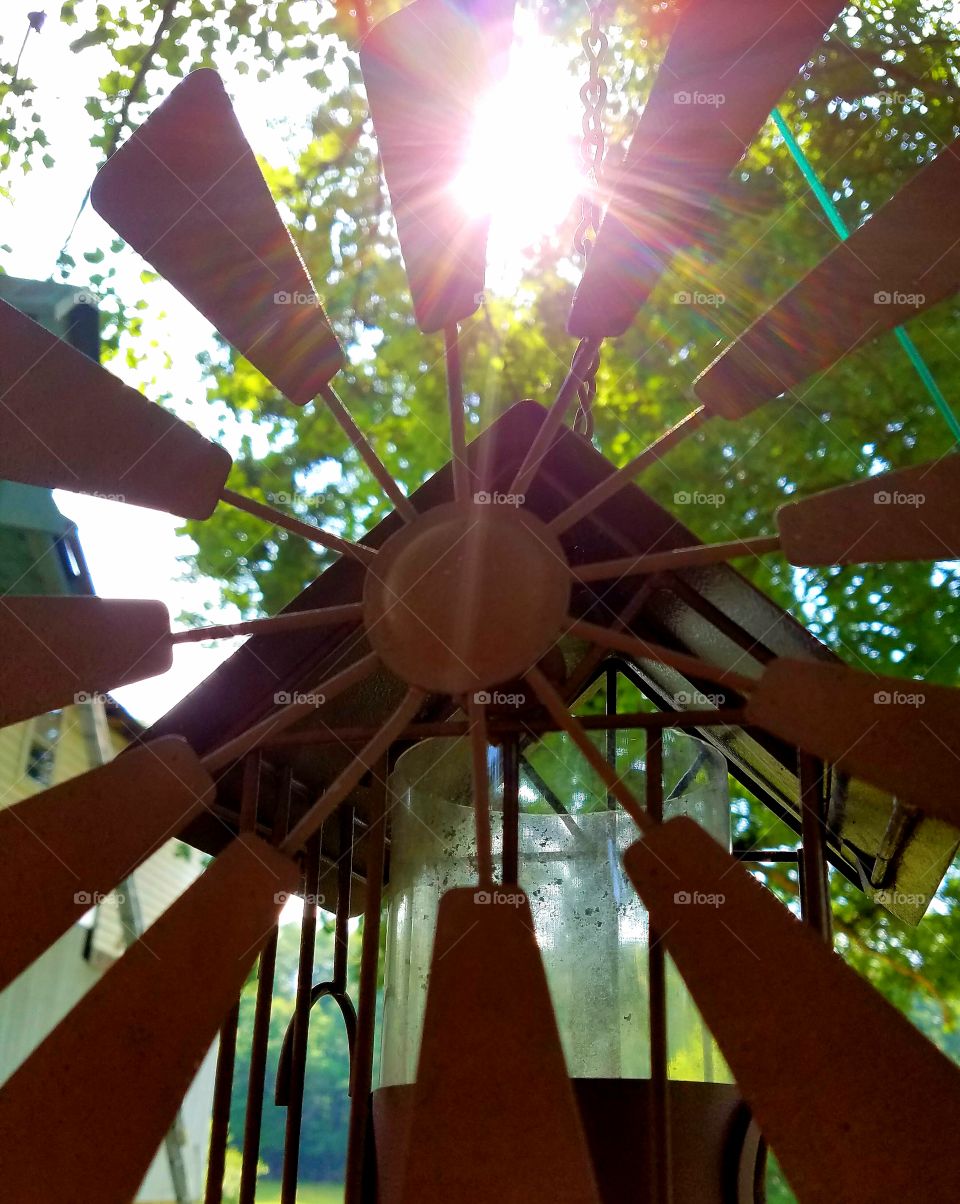 Windmill with sun
