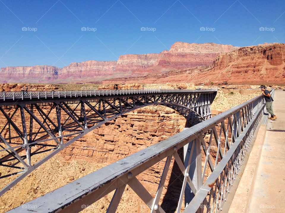 Over the bridge of The marble canjon,Arizona,United states