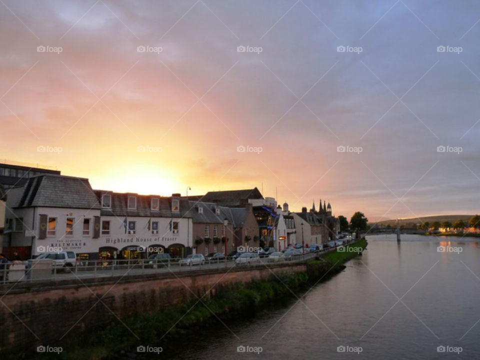 summer sunset river scotland by llotter