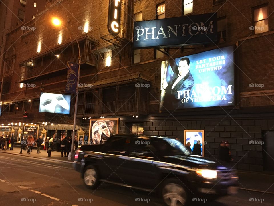 Phantom of the Opera, Theater District in NYC