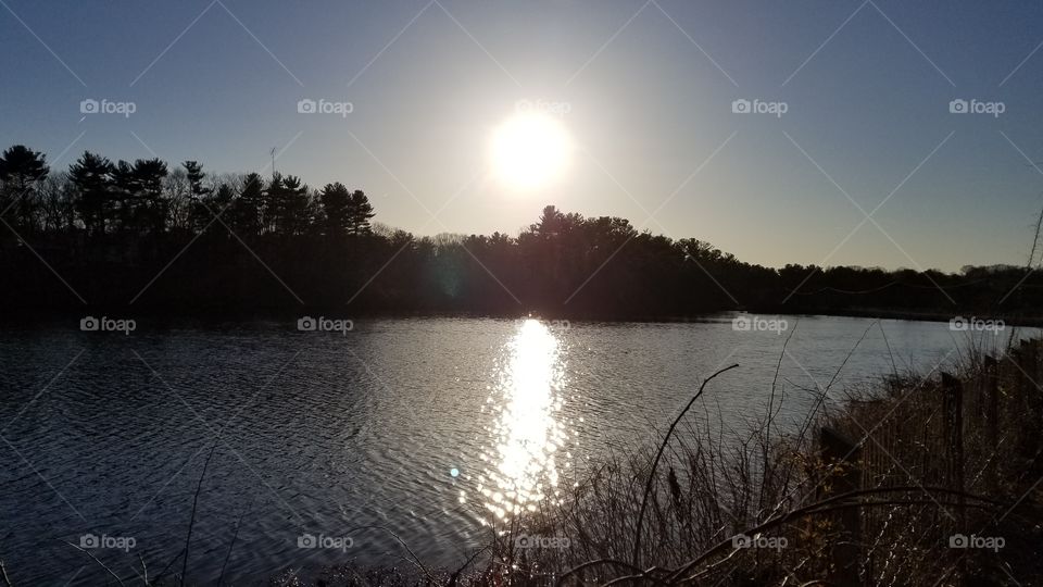 sunset lake