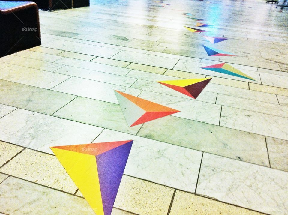 Arrows on floor