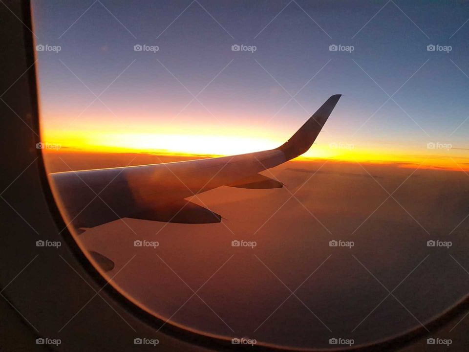 Sunrise#plane#travel#sky#sun