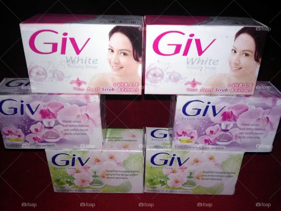 always available giv shower soap in the bathroom