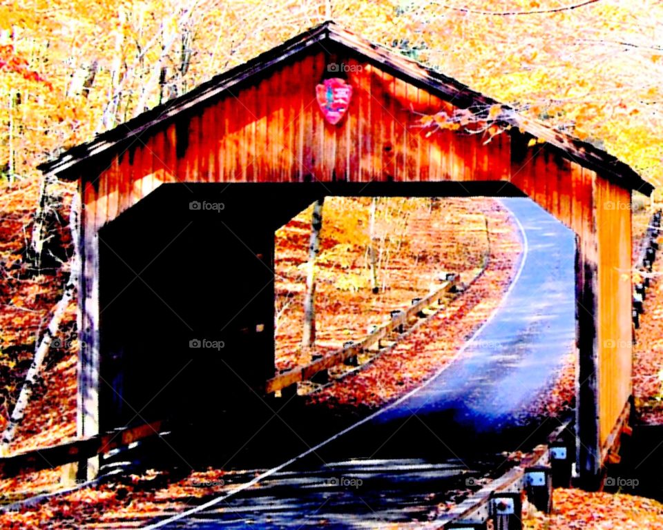 Covered bridge. Found this beautiful bridge in upper Michigan