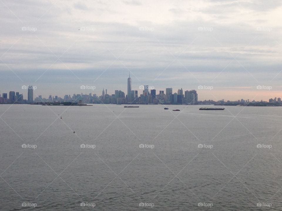 New York Skyline . Took this from Cape liberty in Bayonne NJ which is across from NY 