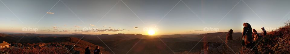 The sunset from atop Sugar Mountain in Banner Elk, North Carolina.