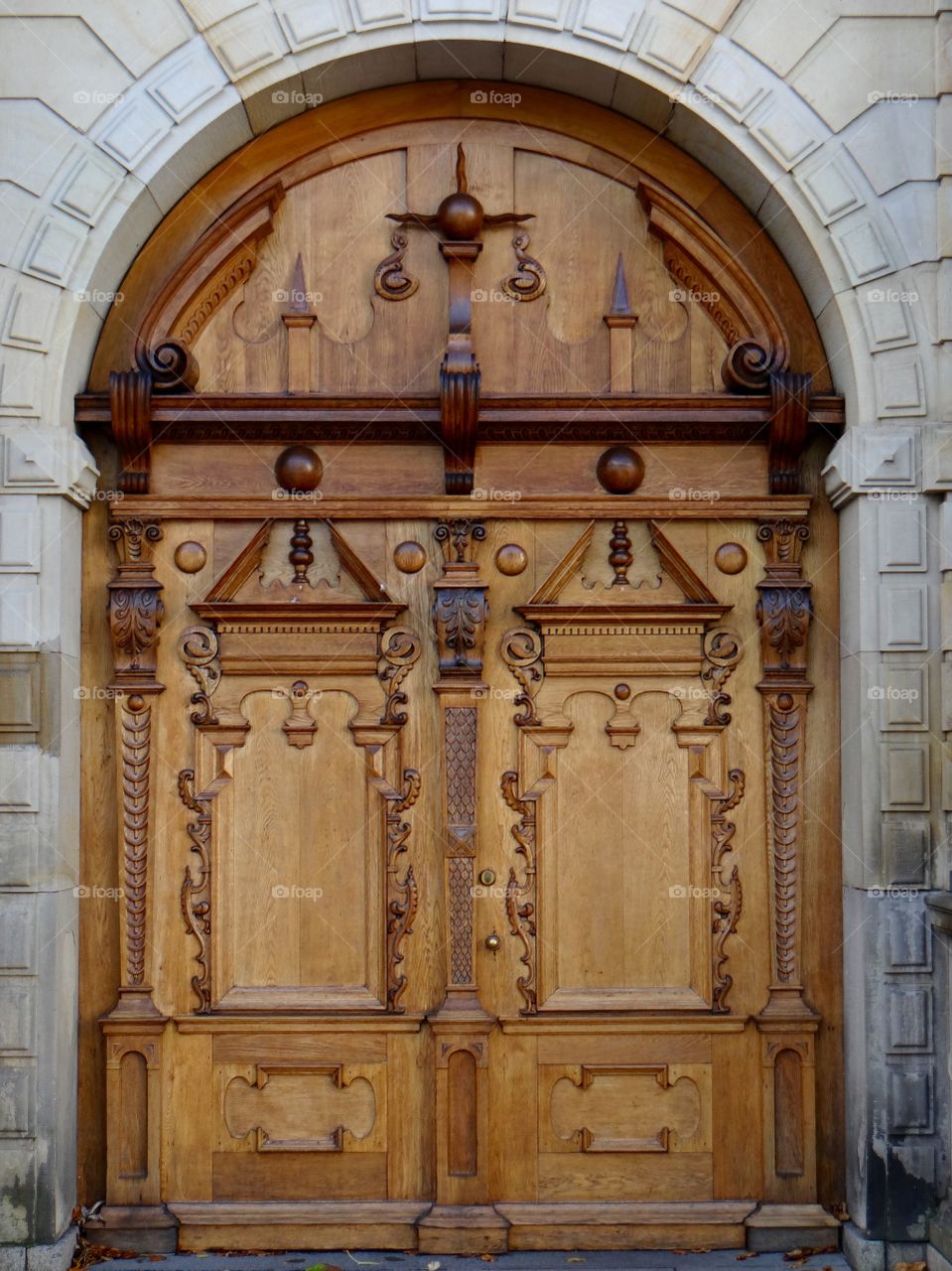 Ornate wooden door