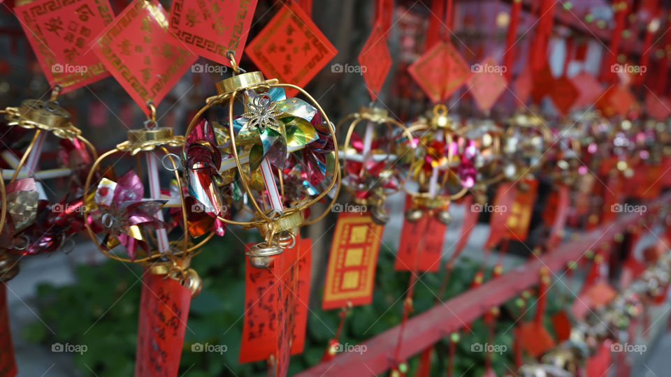 Pinwheels at Che Kung Temple in Hong Kong