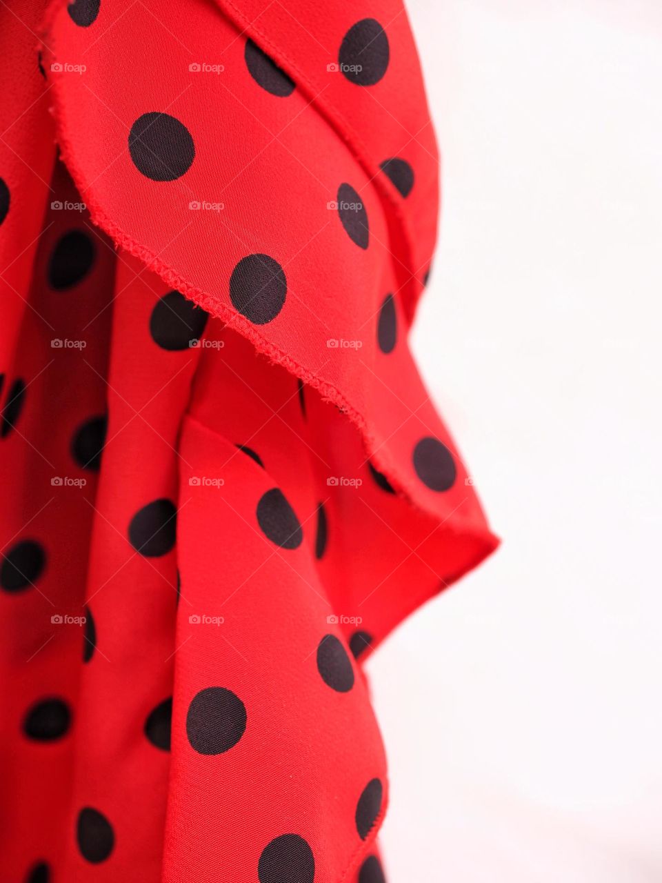 Red flamenco dress close-up