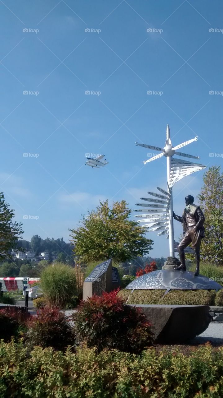 Statue And Plane