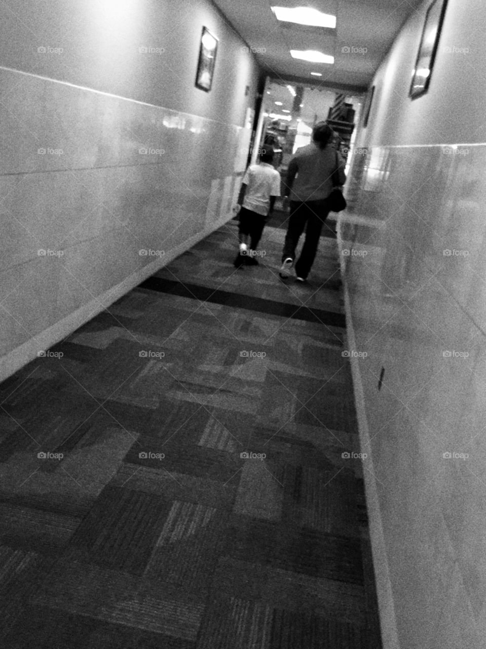 Black and White Corridor 