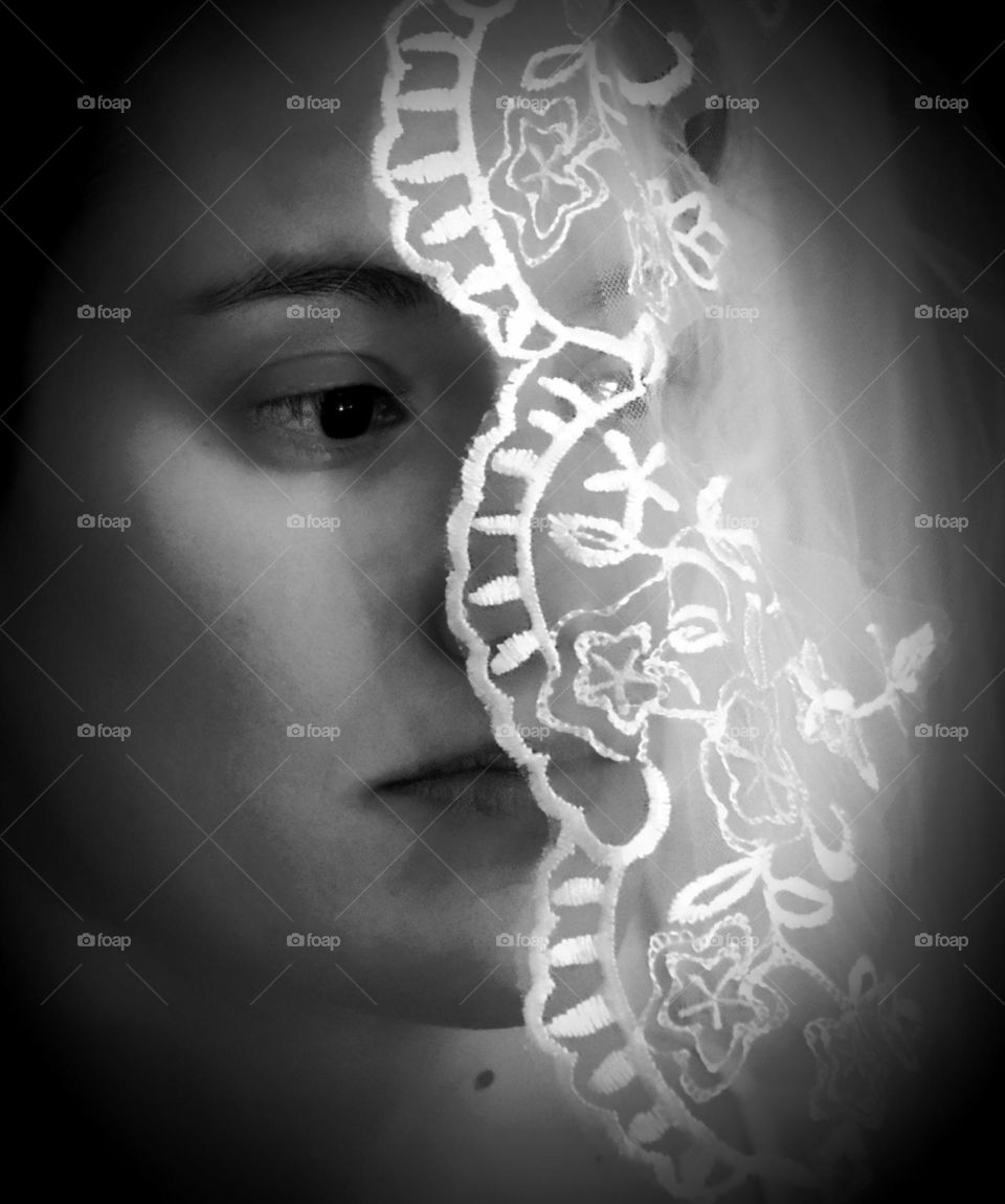 Bride under the veil