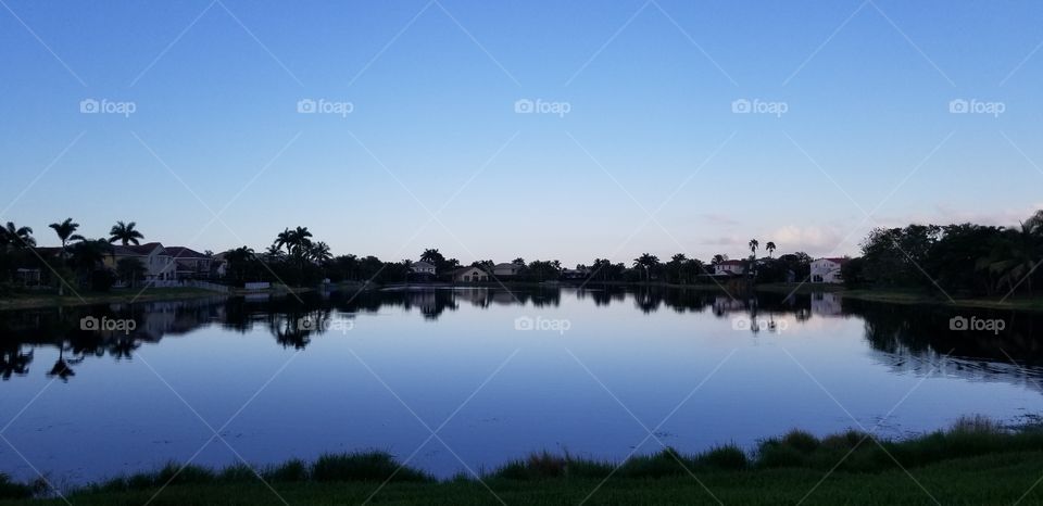 Beautiful view of a pond in Pembroke Pines Florida