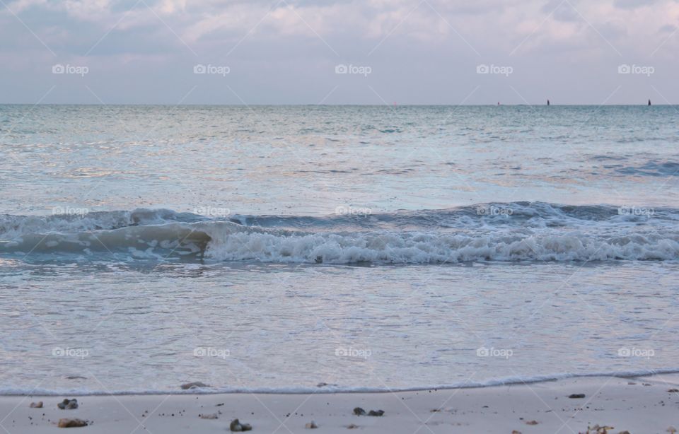 Dreamy ocean at sunset