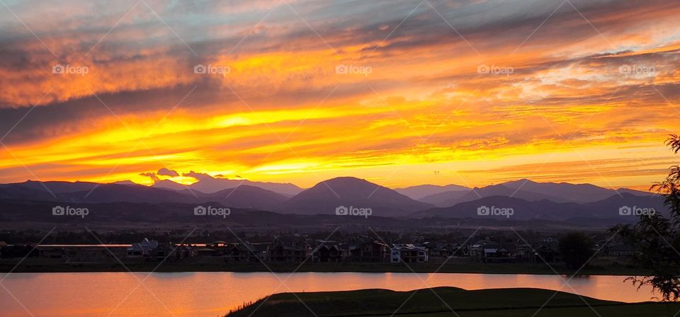 Sunset over Heron Lakes