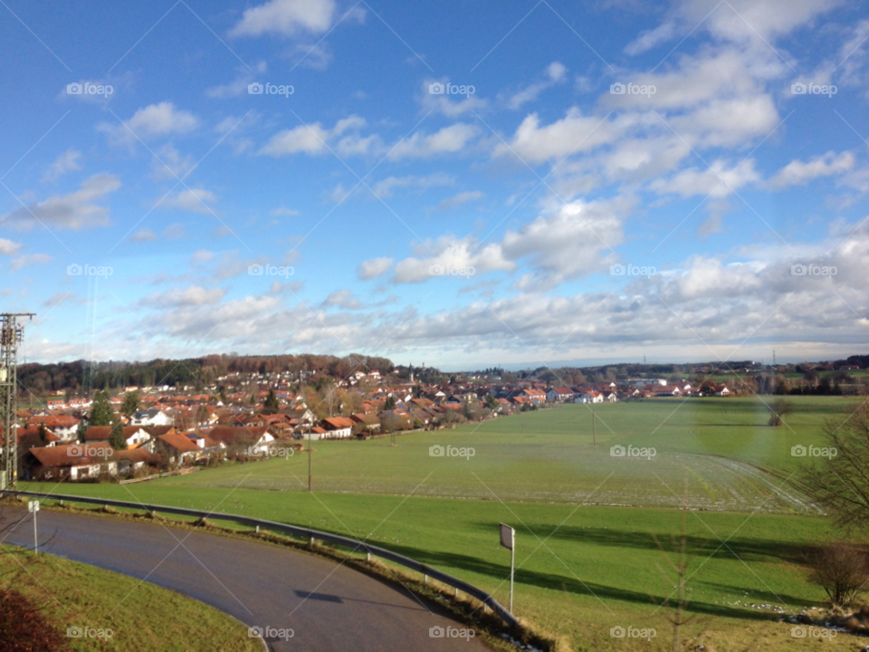 landscape sky blue clouds by lexlebeur