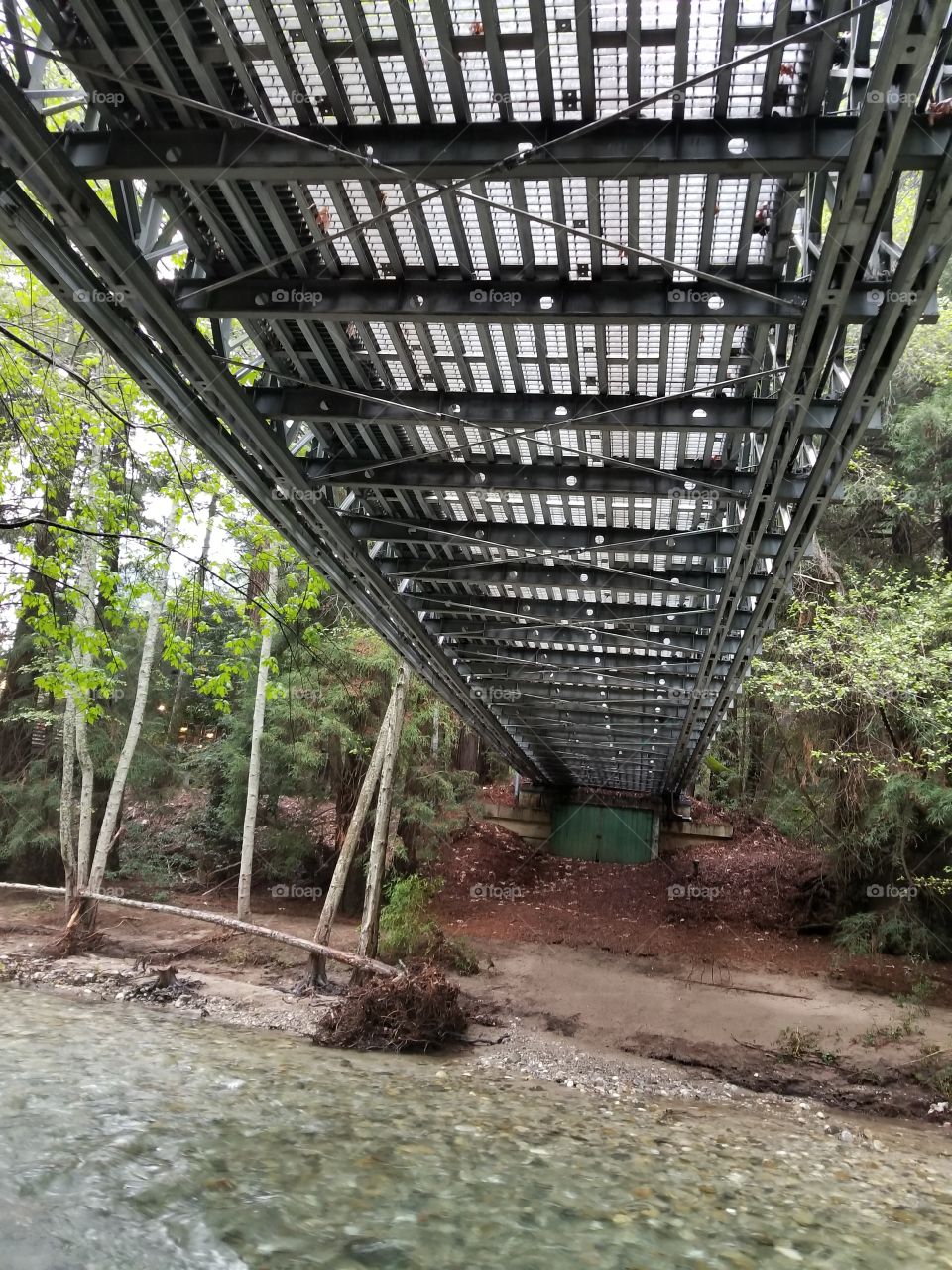 River flowing under the bridge