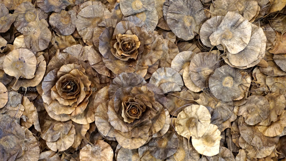 Handmade flower from leafs 