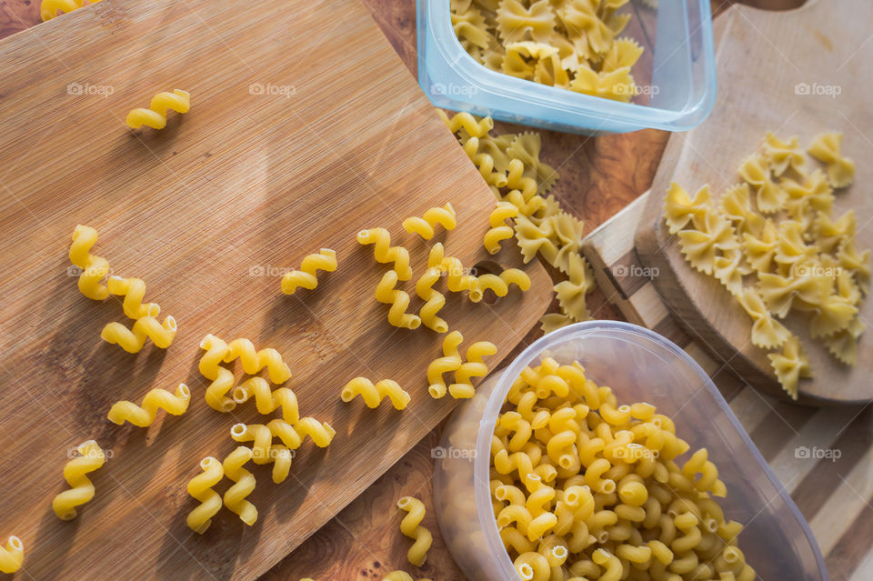 Different types of pasta