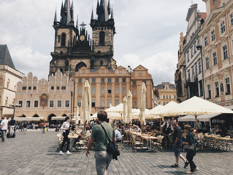 Old town square. 💙⚪️❤️