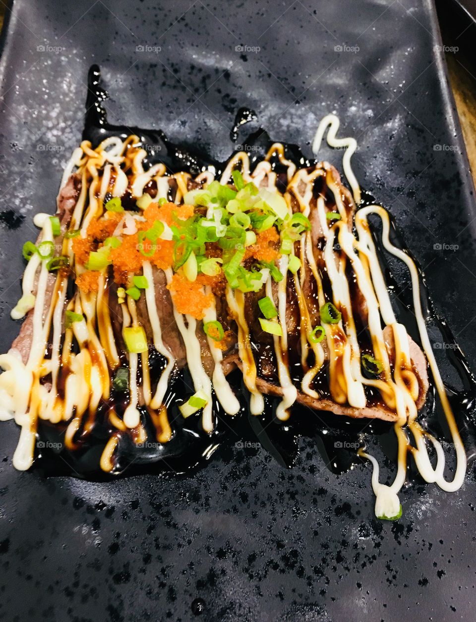 Sushi beef with mayonnaise source