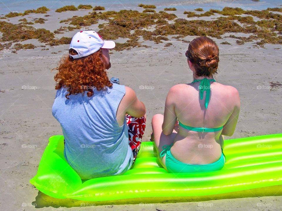 Redheads at the beach