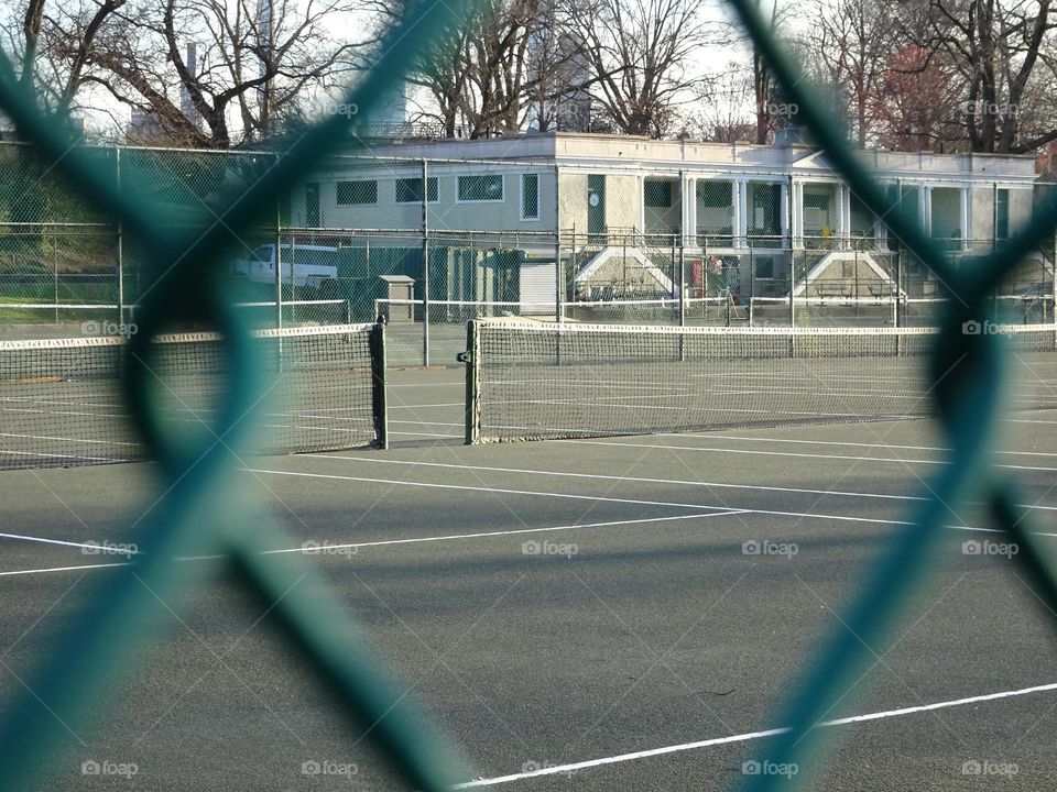 Tennis courts in Central Park 