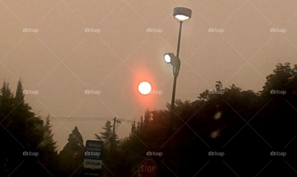 red sun