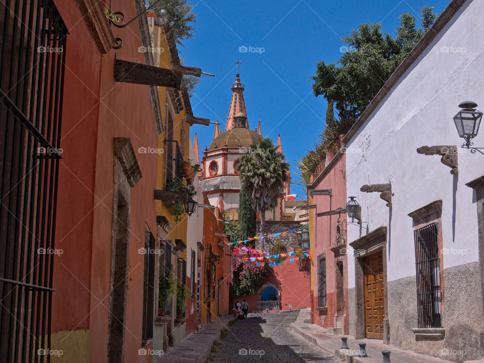 Popular View of Aldama Street in San Miguel de Allende, Guanajuato, Mexico