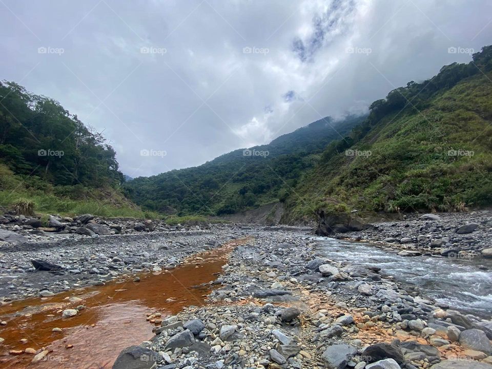 Beautiful mountain and river natural landscape