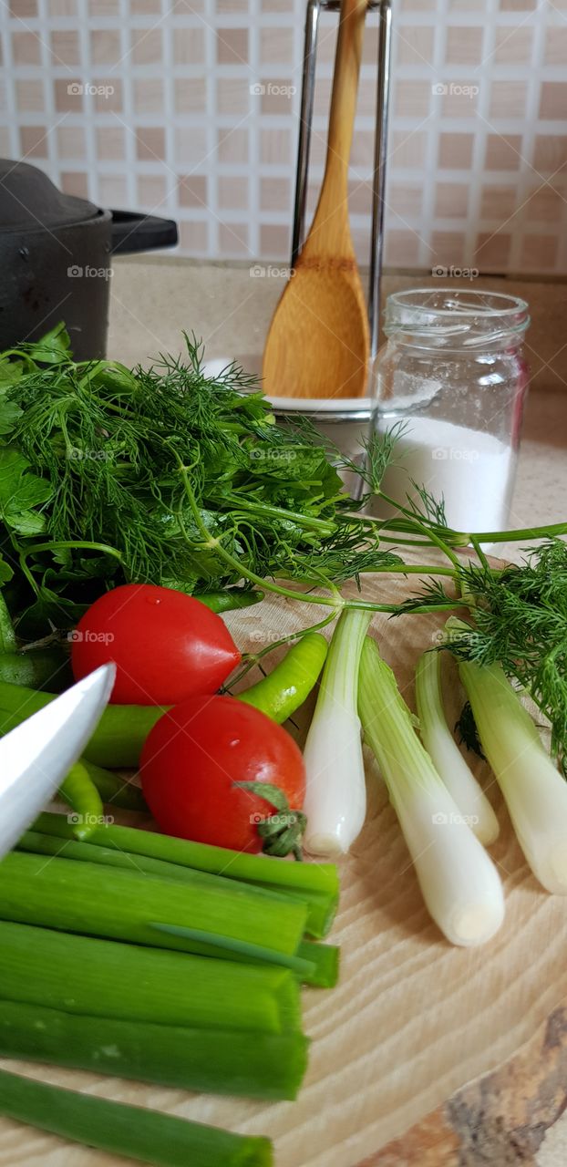 cooking veggies