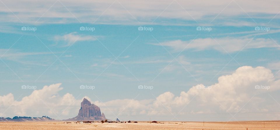 Shiprock With Pastel Sky