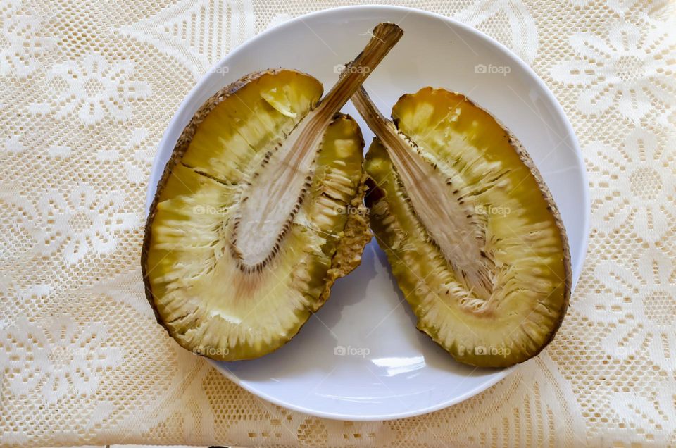 Cross section Of Cooked Breadfruit