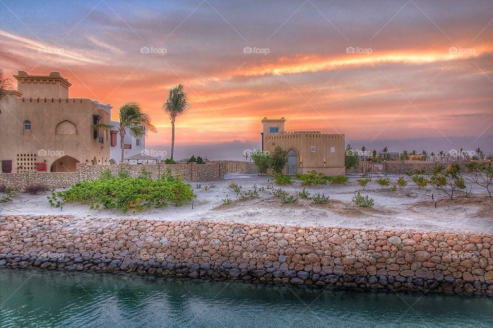 Sunset at resort salalah Oman 