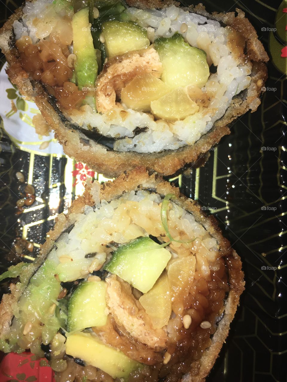 Tasty vegetarian sushi