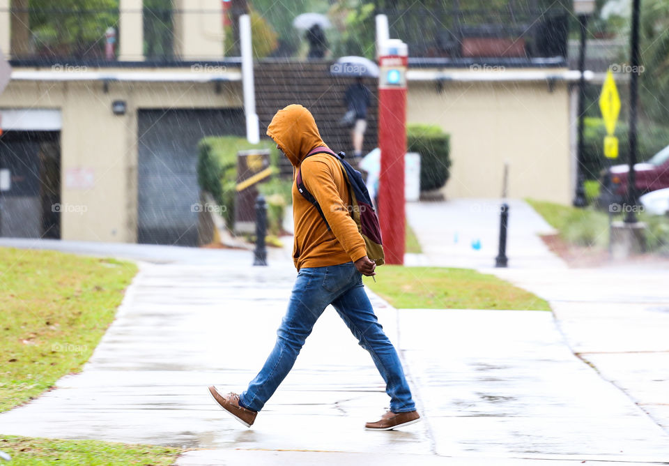 Walking in the rain