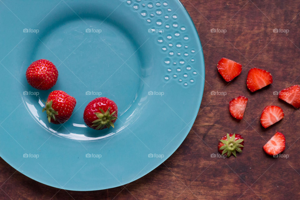 Strawberry on plate