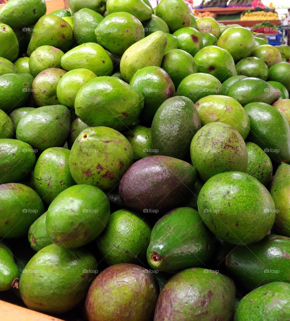 Pile of avocados