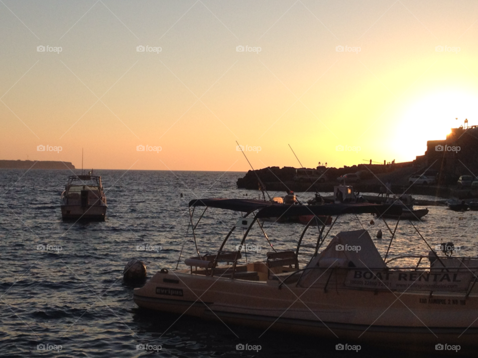 Water, Sea, Ocean, Watercraft, Sunset
