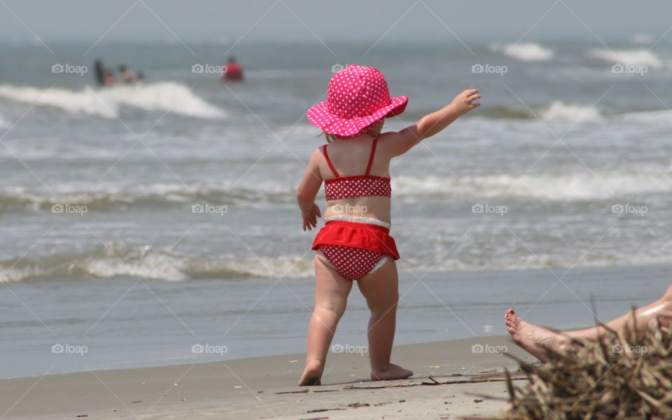 Little girl on beach