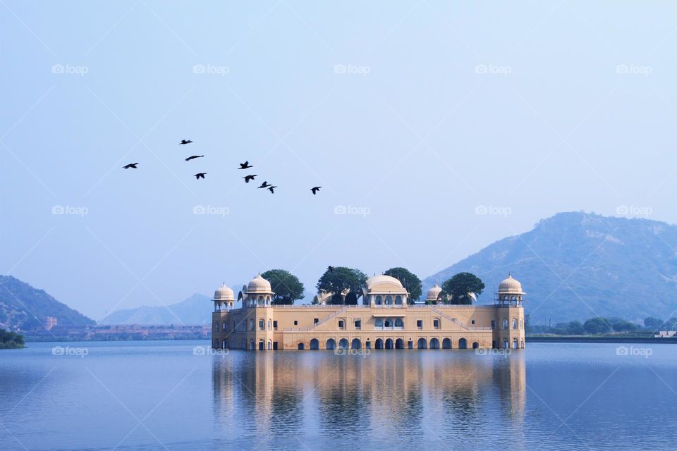 Jal mahal in Rajasthan, India