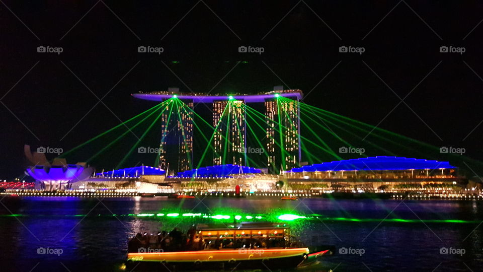 Marina Sands Laser Show