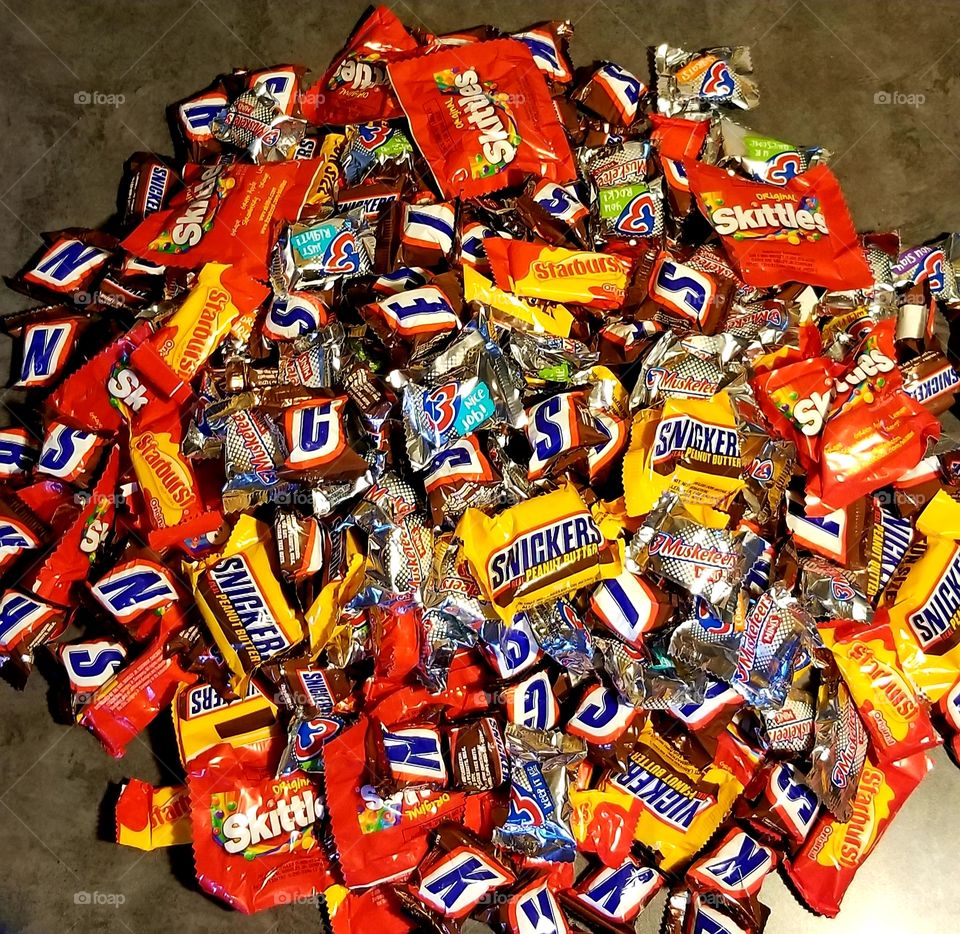 Colorful Halloween candy