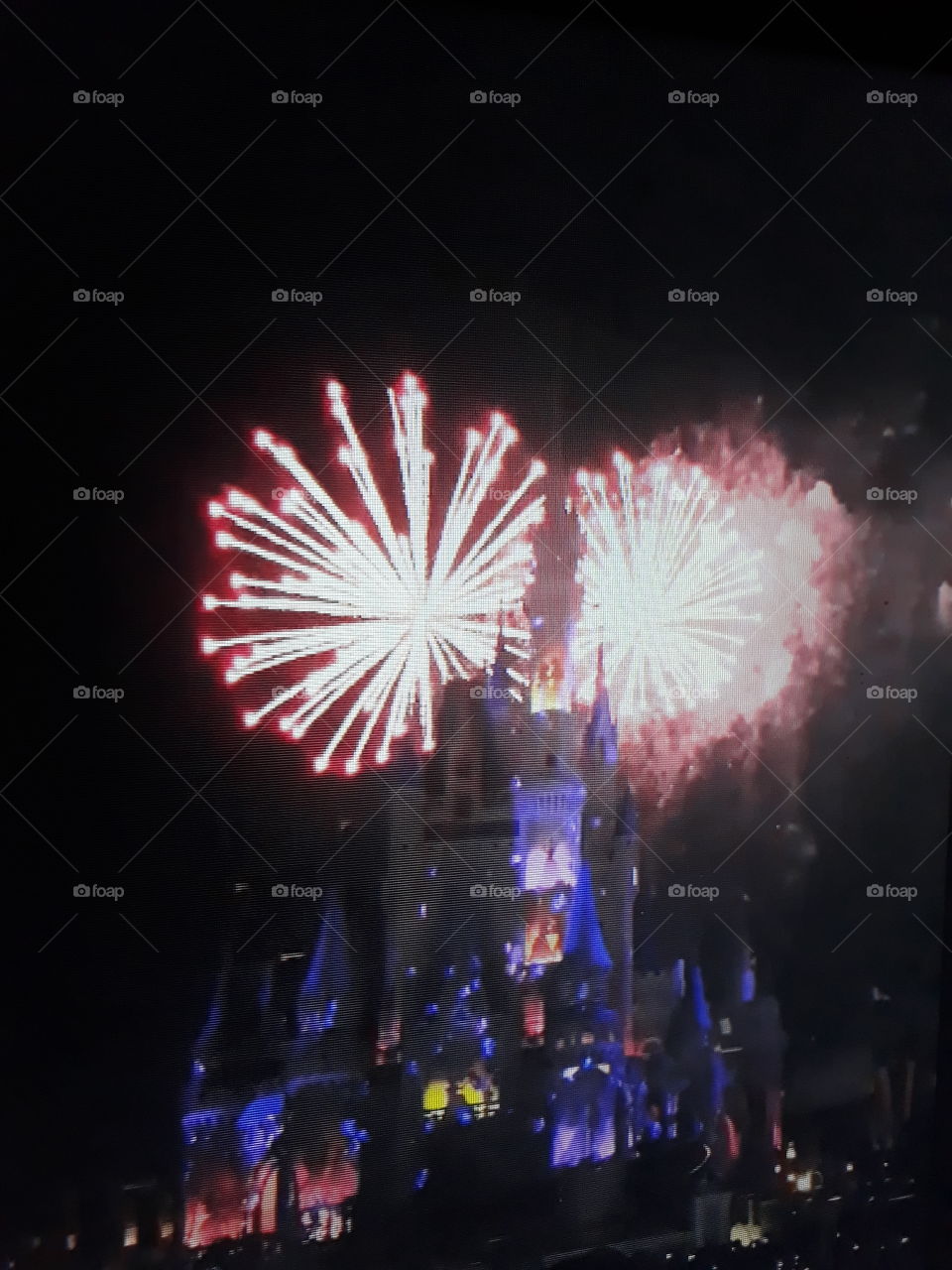 paisagem noturna com luzes