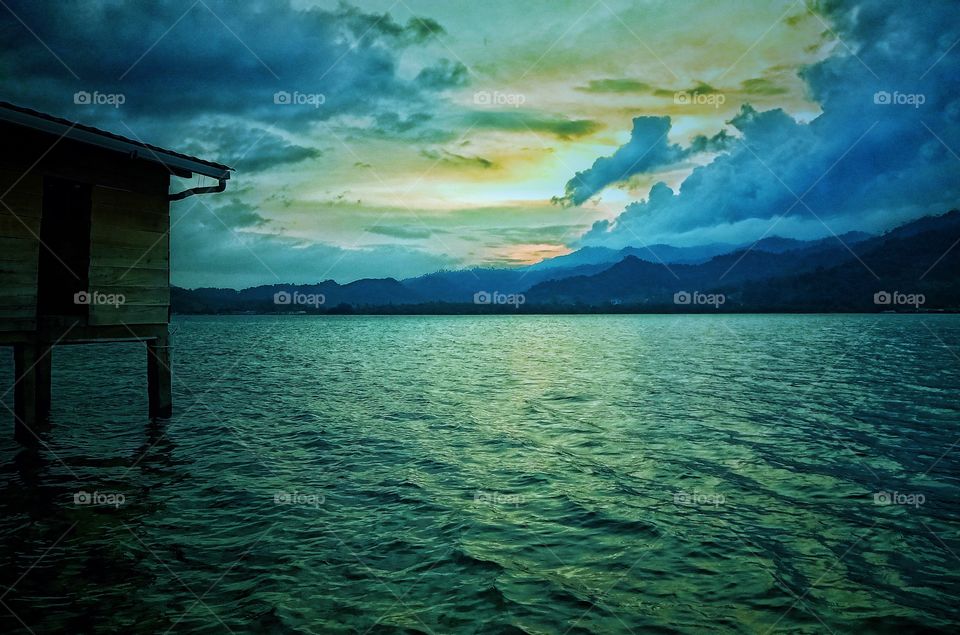 woodden cabin on the beach