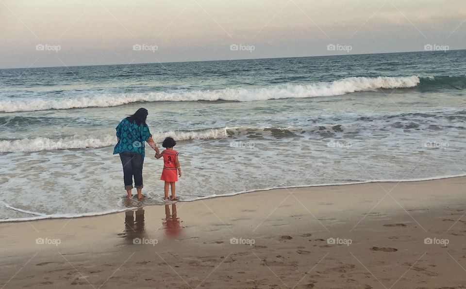 On the beach 